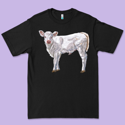 Charolais Calf Premium Tee Designed By Lillyallendesigns