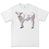 White charolais calf Premium Tee - LillyAllenDesigns