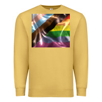 Antique Gold Pride flag Premium Sweatshirt - FaDigitalArtStudio