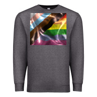 Charcoal Heather Pride flag Premium Sweatshirt - FaDigitalArtStudio