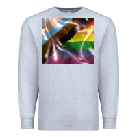 Heather Grey Pride flag Premium Sweatshirt - FaDigitalArtStudio