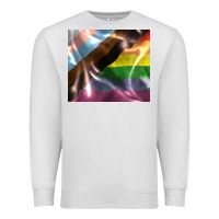 Oatmeal Heather Pride flag Premium Sweatshirt - FaDigitalArtStudio
