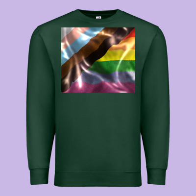 Pride Flag Premium Sweatshirt Designed By Fadigitalartstudio