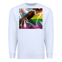White Pride flag Premium Sweatshirt - FaDigitalArtStudio
