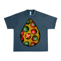 Midnight Navy christmas  teardrop Urban Heavy Tee - BundleAndBundleShop