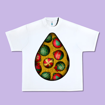 Christmas  Teardrop Urban Heavy Tee Designed By Bundleandbundleshop