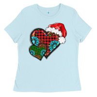 Christmas Heart Gemstones Leopard Ladies Tee | Teevron