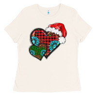 Bone Christmas heart gemstones leopard Ladies Tee - BarkalooDesign