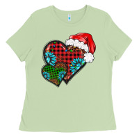 Matcha Christmas heart gemstones leopard Ladies Tee - BarkalooDesign