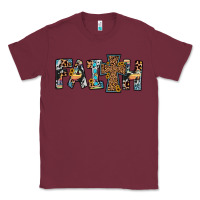 Burgundy faith cross Classic Tee - JahusDesignShop