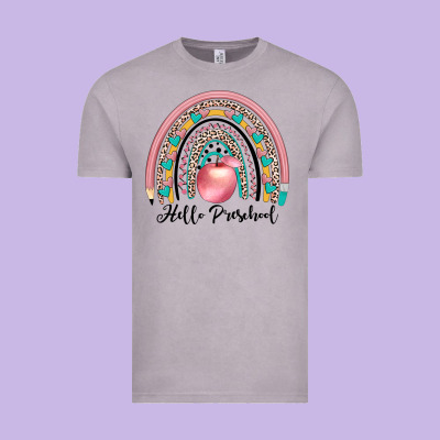 Hello Preschool Vintage Tee Designed By Jahusdesignshop