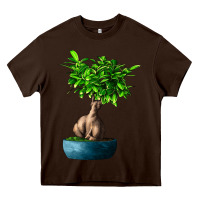 Chocolate Brown Ficus Ginsenge Heavy Core Tee - LillyAllenDesigns