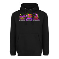 Black Mardi Gras Farm Trucks Heavyweight Hoodie - FaDigitalArtStudio