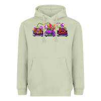 Matcha Mardi Gras Farm Trucks Heavyweight Hoodie - FaDigitalArtStudio