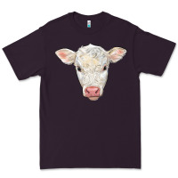 Plum charolais calf face Premium Tee - LillyAllenDesigns