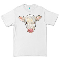 White charolais calf face Premium Tee - LillyAllenDesigns