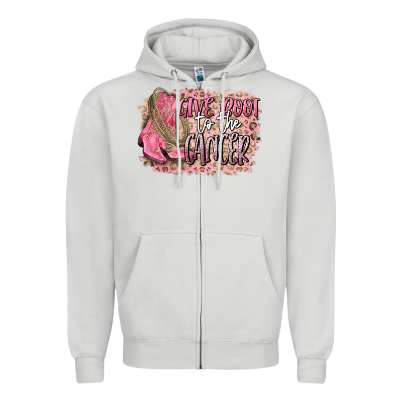 Give Boot To The Cancer Zipper Hoodie by CowGirlArtShop | Teevron