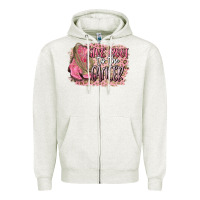 Oatmeal Heather give boot to the cancer Zipper Hoodie - CowGirlArtShop