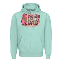 Seafoam give boot to the cancer Zipper Hoodie - CowGirlArtShop