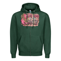 Sports Green give boot to the cancer Zipper Hoodie - CowGirlArtShop