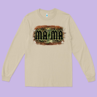 Camouflage Patterned Mama Tried Long Sleeve Tee Designed By Bettercallsaul