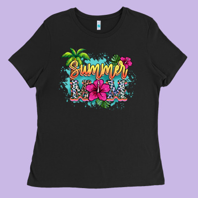 Summer Mom Ladies Tee Designed By Nancycooperartshop