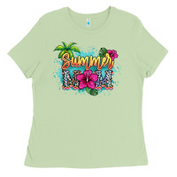 Matcha summer mom Ladies Tee - NancyCooperArtShop