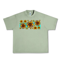 Oil Green leopard sunflower gemstone Urban Heavy Tee - JahusDesignShop