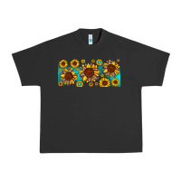 Pigment Black leopard sunflower gemstone Urban Heavy Tee - JahusDesignShop