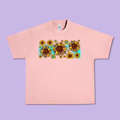 Leopard Sunflower Gemstone Urban Heavy Tee Designed By Jahusdesignshop