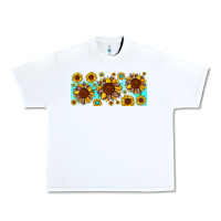 White leopard sunflower gemstone Urban Heavy Tee - JahusDesignShop