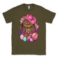 Army Green Cowboy Rabbit Easter Classic Tee - BundleAndBundleShop