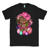 Black Cowboy Rabbit Easter Classic Tee - BundleAndBundleShop