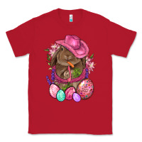Red Cowboy Rabbit Easter Classic Tee - BundleAndBundleShop