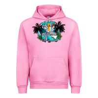 Fuchsia Pink beach please Urban Hoodie - CowhideDigitalArt