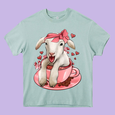 Valentines Day Lamb Heavy Core Tee Designed By Jasminsmagicworld