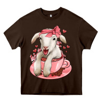 Chocolate Brown valentines day lamb Heavy Core Tee - Jasminsmagicworld