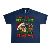 Navy when you’re dead inside but it's christmas Urban Heavy Tee - BundleAndBundleShop