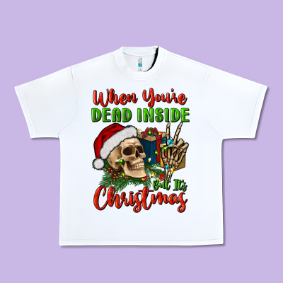 When You’re Dead Inside But It's Christmas Urban Heavy Tee Designed By Bundleandbundleshop