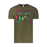 Vintage Olive Battery Life Of A lunch Lady Vintage Tee - BundleAndBundleShop