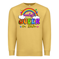 Antique Gold Coolest queer in town Premium Sweatshirt - FaDigitalArtStudio