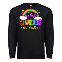 Black Coolest queer in town Premium Sweatshirt - FaDigitalArtStudio