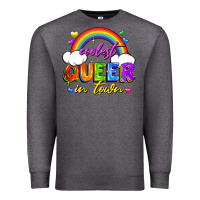 Charcoal Heather Coolest queer in town Premium Sweatshirt - FaDigitalArtStudio