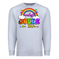 Heather Grey Coolest queer in town Premium Sweatshirt - FaDigitalArtStudio