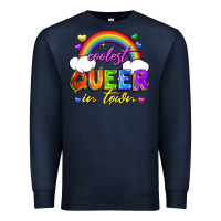 Navy Coolest queer in town Premium Sweatshirt - FaDigitalArtStudio