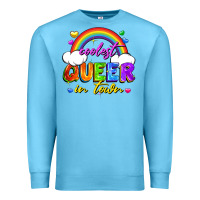Ocean Blue Coolest queer in town Premium Sweatshirt - FaDigitalArtStudio