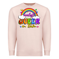 Pale Pink Coolest queer in town Premium Sweatshirt - FaDigitalArtStudio