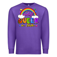 Purple Coolest queer in town Premium Sweatshirt - FaDigitalArtStudio