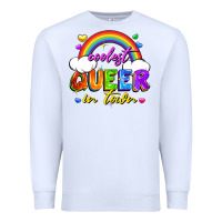 White Coolest queer in town Premium Sweatshirt - FaDigitalArtStudio