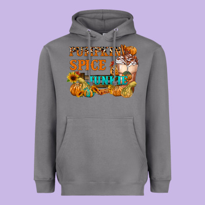 Pumpkin Spice Junkie Heavyweight Hoodie Designed By Fadigitalartstudio
